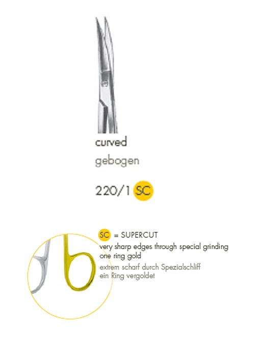 220-1SC Kelly Gum Scissors 16cm cvd. SC